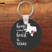 Texas Zuhause ist das Herz Schlüsselanhänger (Vorderseite)