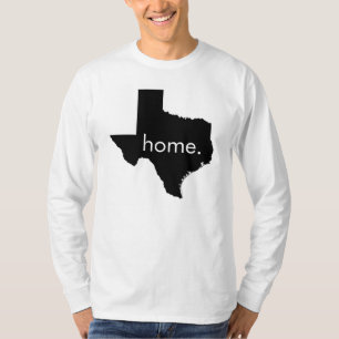 Texas-Zuhause-langer Hülsen-T - Shirt