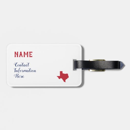 Texas Zuhause - Lone Star Staat Gepäckanhänger (Rückseite horizontal)