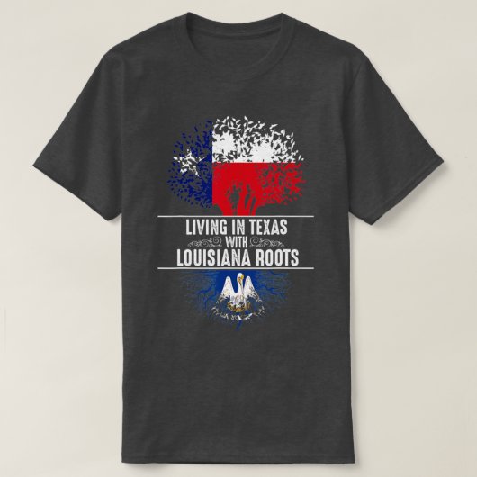 Texas Zuhause Louisiana Roots Staat Tree Liebe G T-Shirt (Design vorne)