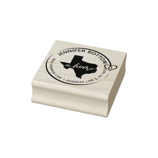 Texas Zuhause Map Logo Gummistempel (Stempel)