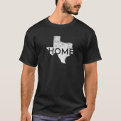 Texas Zuhause Map Staatsstolz T-Shirt (Vorderseite)