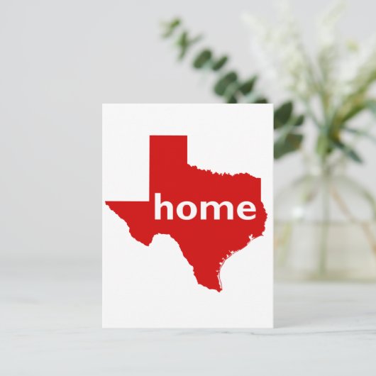 Texas Zuhause Postkarte (Stehend Vorderseite)