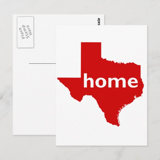 Texas Zuhause Postkarte (Vorne/Hinten)