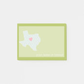 Texas Zuhause Staat Liebe mit optionalem benutzerd Post-it Klebezettel (Vorderseite)