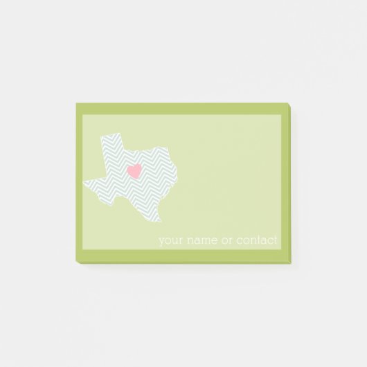 Texas Zuhause Staat Liebe mit optionalem benutzerd Post-it Klebezettel (Vorderseite)