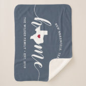 Texas Zuhause Staat Personalisiert Sherpadecke (Vorderseite)