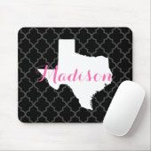 Texas Zuhause Staat Quatrefolie Custom Monogram Mousepad (Mit Mouse)
