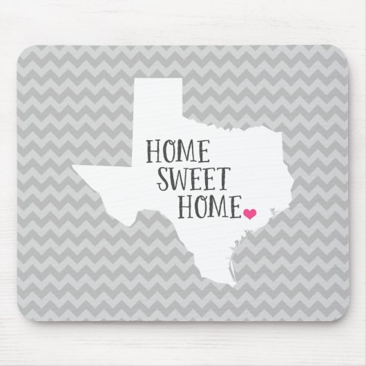 Texas Zuhause Staat Zickzack Mouse Pad Mousepad (Vorne)