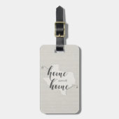 Texas - Zuhause Sweet Zuhause Burlap-Look Gepäckanhänger (Vorderseite vertikal)