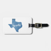 Texas Zuhause Wood Grain Gepäckanhänger (Vorderseite horizontal)