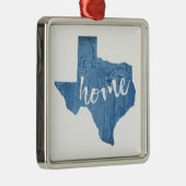Texas Zuhause Wood Grain Ornament Aus Metall (Rechts)