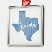 Texas Zuhause Wood Grain Ornament Aus Metall (Links)