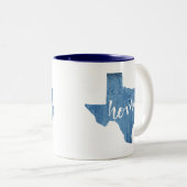 Texas Zuhause Wood Grain Zweifarbige Tasse (VorderseiteRechts)