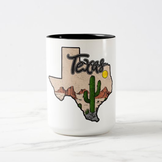 Texas Zweifarbige Tasse (Mittel)