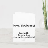 Texasbluebonnet-Anmerkungs-Karte Karte (Rückseite)