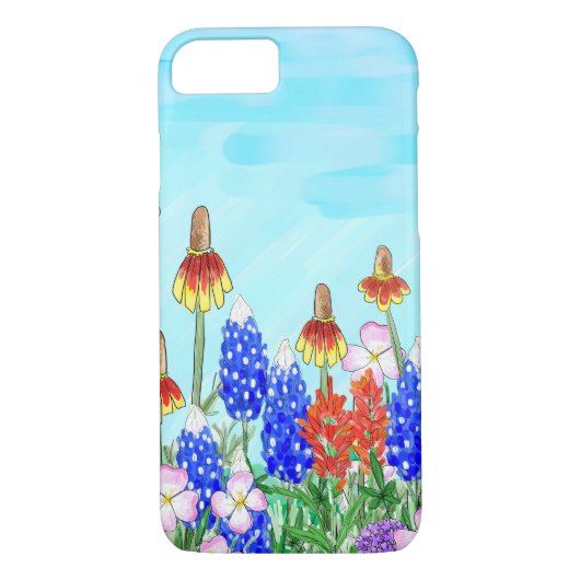 Texasbluebonnet-Wildblume BlumeniPhone Fall Case-Mate iPhone Hülle (Rückseite)
