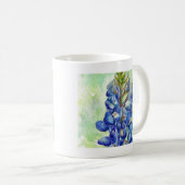 Texasbluebonnet-Wildblume-Zeichnen Kaffeetasse (VorderseiteRechts)
