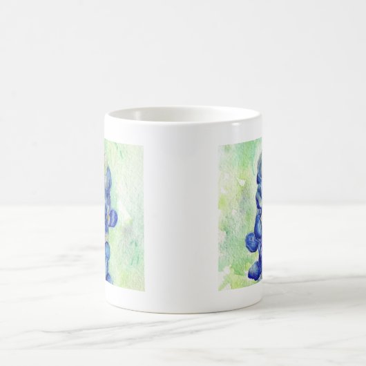 Texasbluebonnet-Wildblume-Zeichnen Kaffeetasse (Mittel)