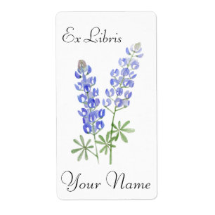 Texasbluebonnets-Buch-Platten-Aufkleber