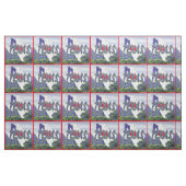 Texasbluebonnets-Flagge und Landschaftsgewebe Stoff (Yard (91,4 cm))