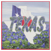 Texasbluebonnets-Flagge und Landschaftsgewebe Stoff (Muster)
