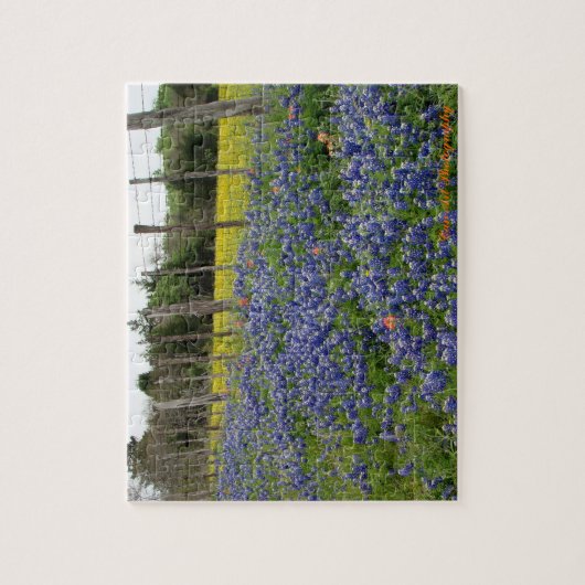 TexasBluebonnets machen Kunst-Fotografie ein Puzzle (Vertikal)