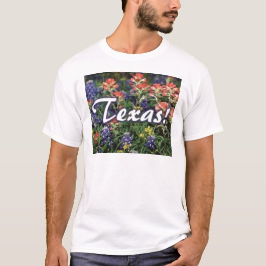 Texasbluebonnets-Malerpinsel T-Shirt (Vorderseite)