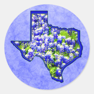 TEXASBLUEBONNETS RUNDER AUFKLEBER
