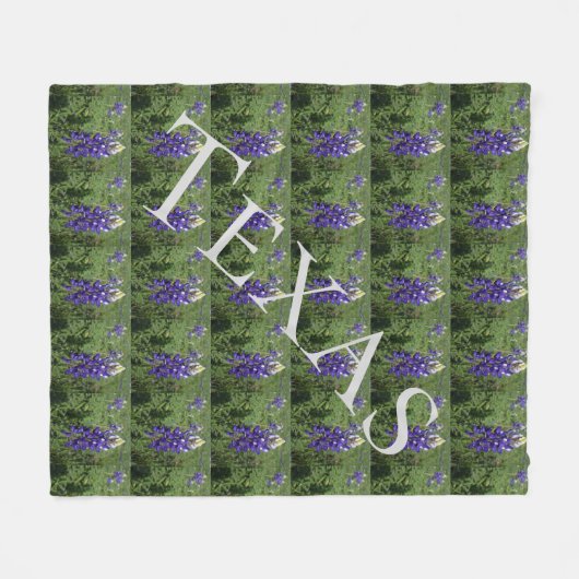 TexasBluebonnets "Steppdecke " Fleecedecke (Vorderseite (Horizontal))