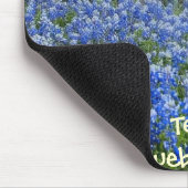 TexasBluebonnets u. -kaktus am Bauernhof Mousepad (Ecke)
