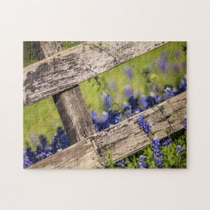 TexasBluebonnets um einen Land-Zaun Puzzle