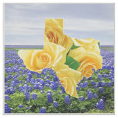 TexasBluebonnets und gelbes Rosen-Gewebe Stoff (Muster)