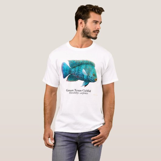 Texascichlid-Fisch-T - Shirt (Vorne ganz)