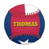 Texasfahne, Texas, Monogram, Baseball-Balls Baseball (Vorderseite)