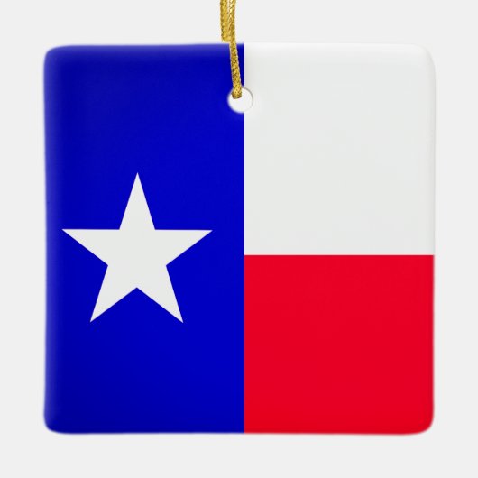 Texasfahne und Bluebonnets Keramikornament (Vorderseite)