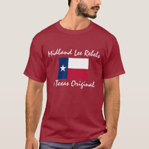 Texasflagge, binnenländische Lee-Rebellen, eine T-Shirt