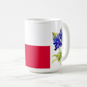 Texasflagge mit Bluebonnets, Tasse (VorderseiteRechts)