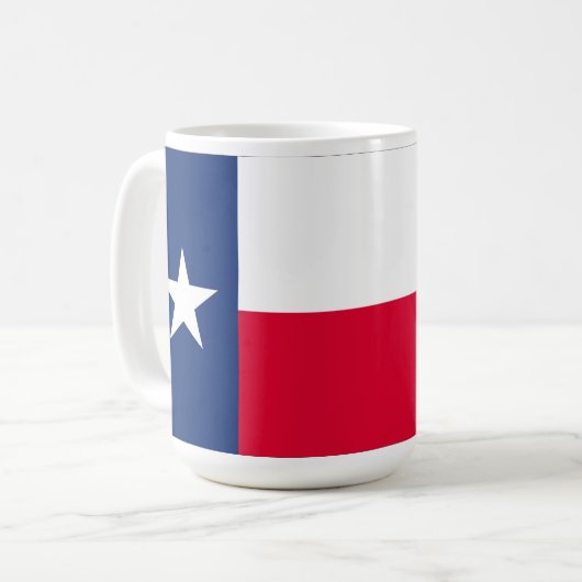 Texasflagge mit Bluebonnets, Tasse (Vorderseite Links)
