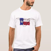 Texasflagge, Stacheldraht, T-Shirt (Vorderseite)