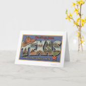 TexasGrüße vom einstündigen Staat Karte (Gelbe Blume)