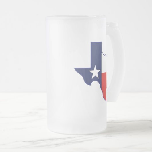 TEXASKARTE MATTGLAS BIERGLAS (VorderseiteRechts)