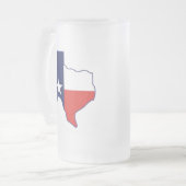 TEXASKARTE MATTGLAS BIERGLAS (Vorderseite Links)