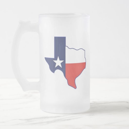 TEXASKARTE MATTGLAS BIERGLAS (Links)