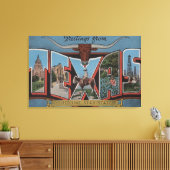 TexasLarge Letter Scenes 2 Leinwanddruck (Insitu (Wohnzimmer))