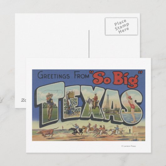 TexasLarge Letter Scenes 2 Postkarte (Vorne/Hinten)