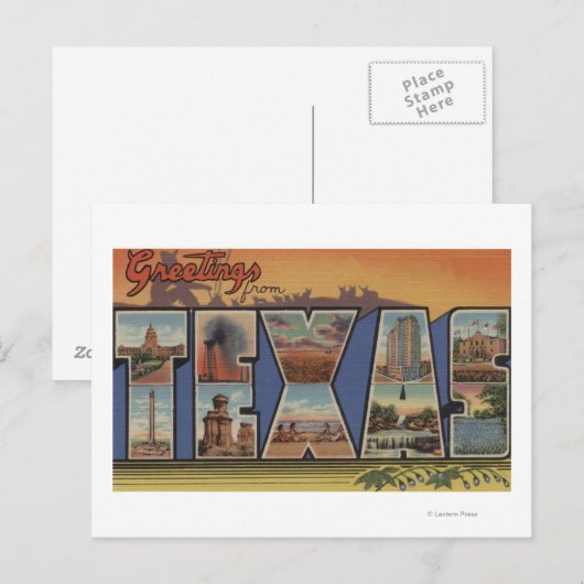 TexasLarge Letter Scenes 3 Postkarte (Vorne/Hinten)