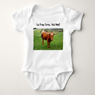 TexasLonghorn mit lustigem Texas-Sprichwort Baby Strampler