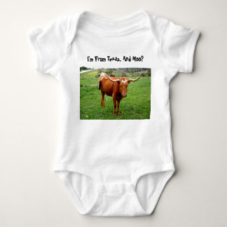 TexasLonghorn mit lustigem Texas-Sprichwort Baby Strampler