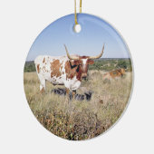 Texaslonghorn-Zucht (Foto) Keramik Ornament (Links)